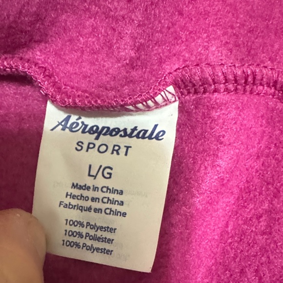 Aeropostale Sport Girls Fuchsia Zip up hoodie Jacket - Picture 3 of 6